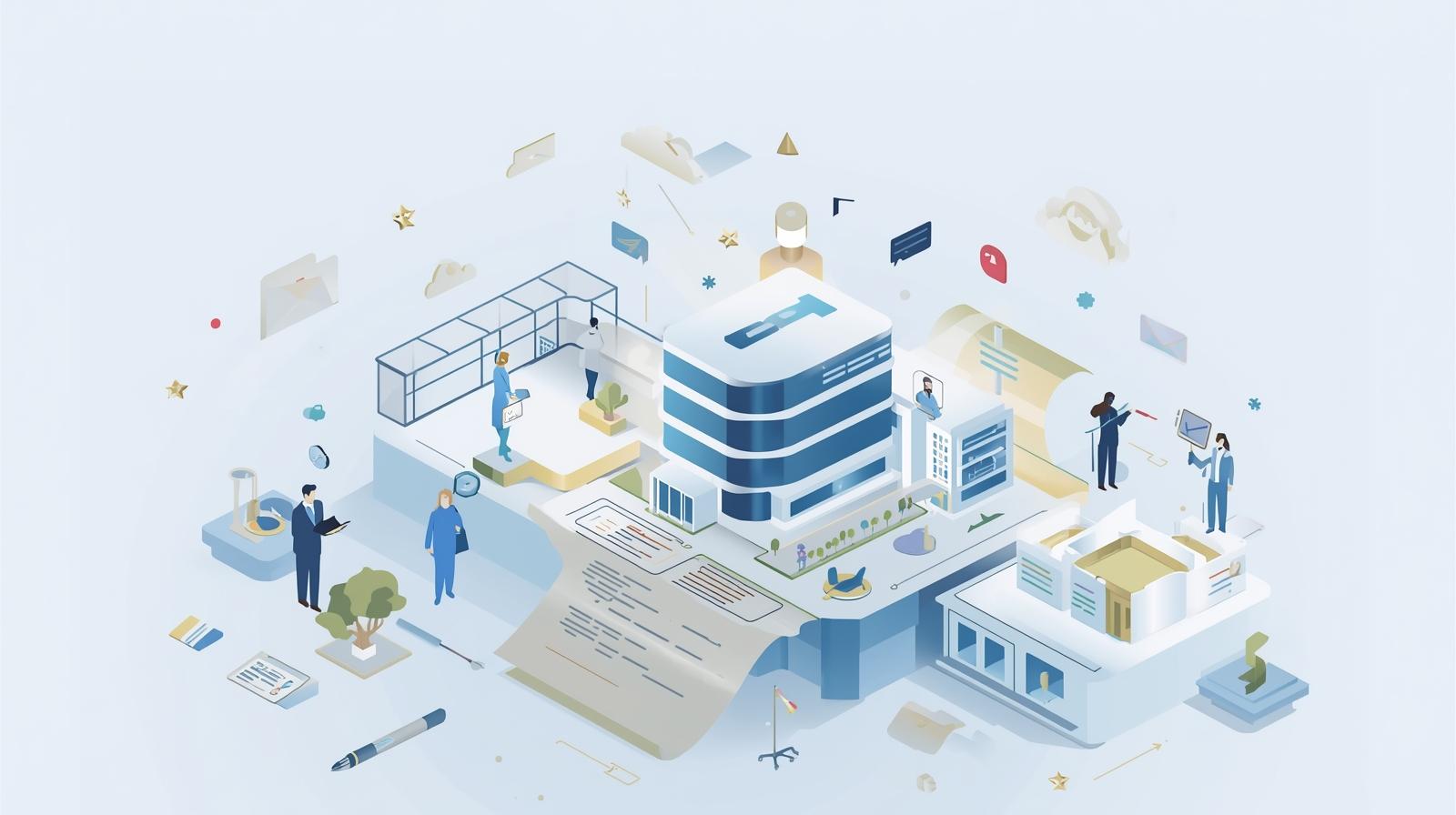 create an image for a website of al mazroui medical company cooperate project department who handled trunkey project for healthcare and educational sector